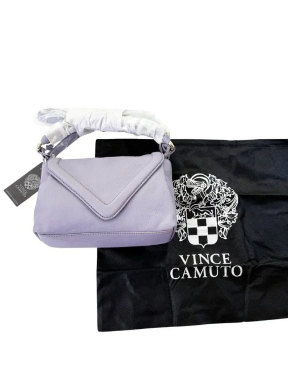 NWT Vince Camuto Leather Lyona Convertible Crossbody Bag Chain Strap in Violet